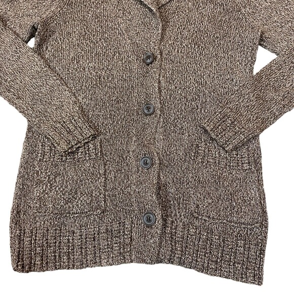 Eddie Bauer Collared Pocketed Womens Cardigan- Cotton-Rayon- Size Medium - Picture 7 of 12